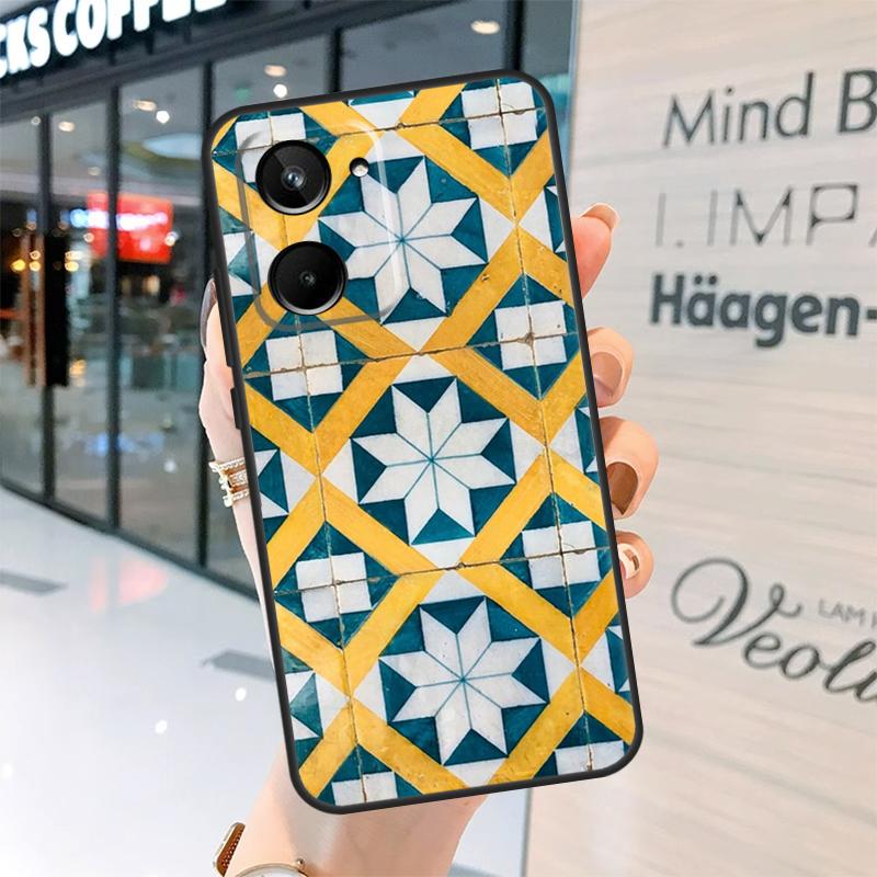 Moroccan Tile Case For Realme GT7 Pro GT6 11 12 13 14 15 Pro Plus C55 C53 C35 C33 C61 C65 C67 C53 C71 C75