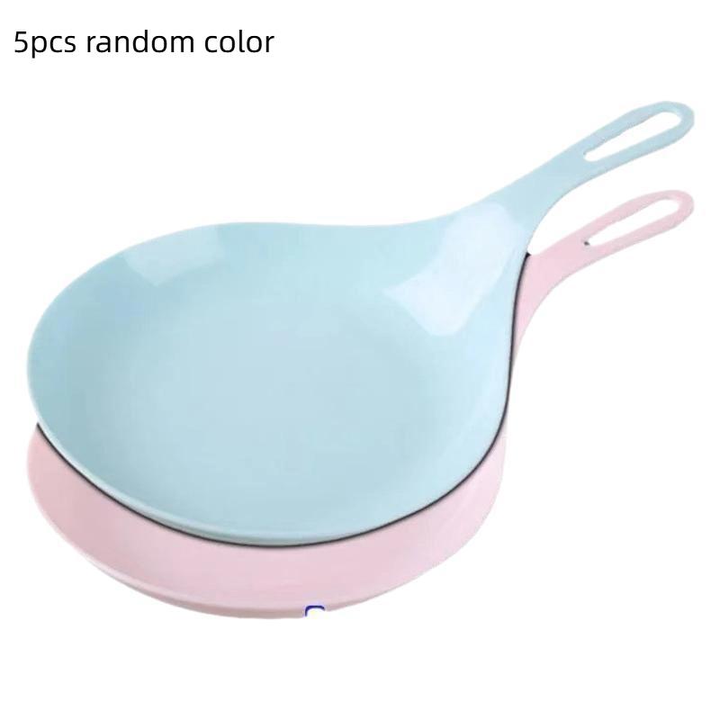 Korean-style Large Spoon With Handle For Holding Bone Disc And Serving Plate With Handle