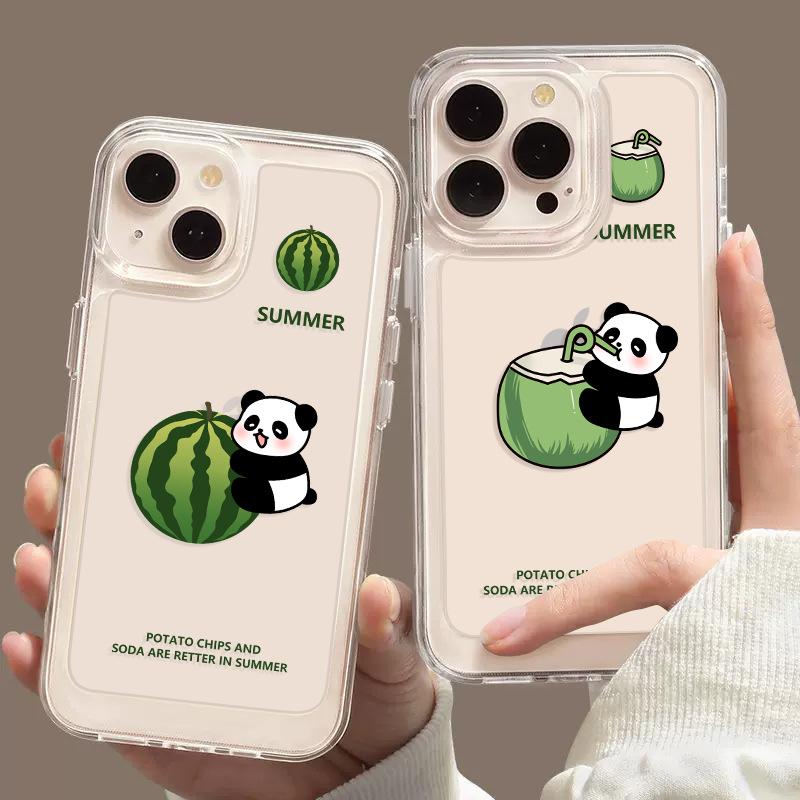 Panda Mobile Phone Case Is Suitable for Apple 11 Small Fresh Iphone11promax Summer Watermelon 11 Cute Fruit 11