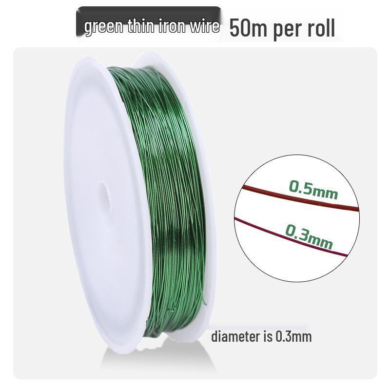 

Green Line Handmade Colorful Bouquet Binding Iron Wire for Floristry and Gardening