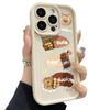 Etui z Graffiti Niedźwiedź Kawowy Muszla Drabina dla Apple iPhone 17 Pro Max, 16, 15, 14/13 Pro - Uroczy Wzór