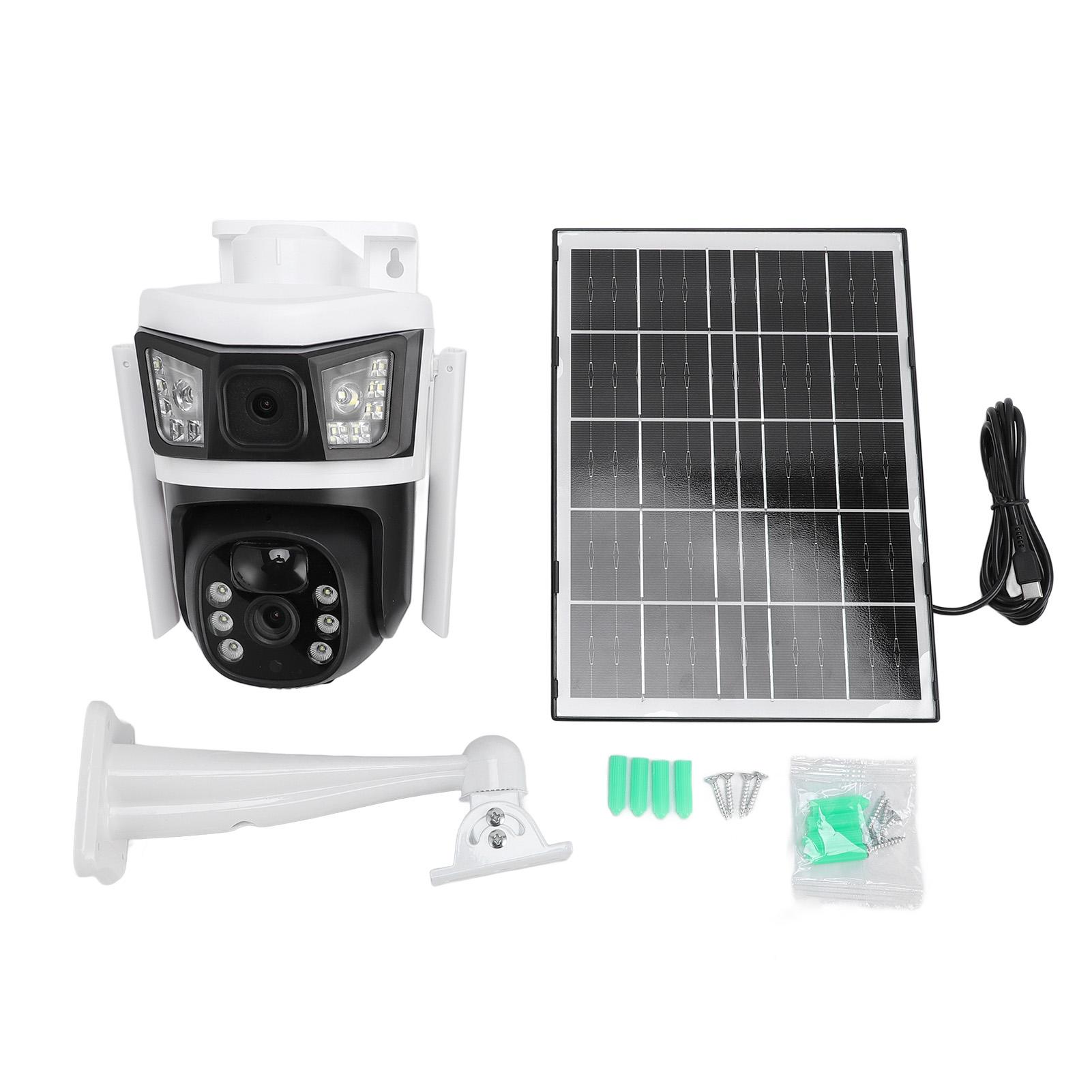 

Solar Security Camera PIR Motion Detection Battery Powered 4G SIM Wireless Home Camera System for