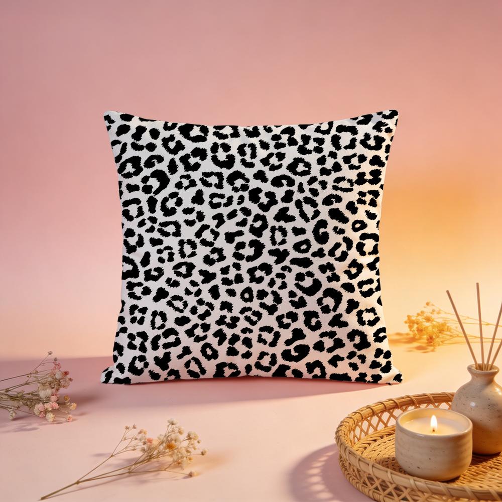 Bold Modern Leopard Pattern Cushion Cover Comfortable Durable Pillow Cover MultiScene for Home Office Car Sofa