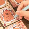 4 Pack Capybara Sticky Notepads, 30 Sheets Cute Self Sticky Notepads, Cartoon Animal Memo Pads, Adhesive Notes for Office School Students Party Favors