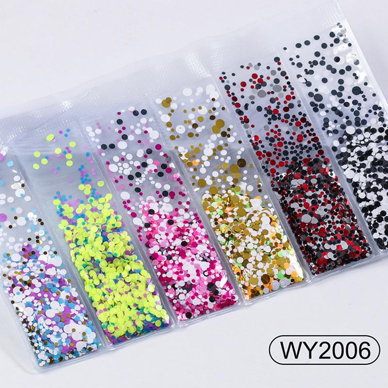 6 Grids/Bag Nail Art Sequins Colorful Nail Polish Flakes Foils For Manicures