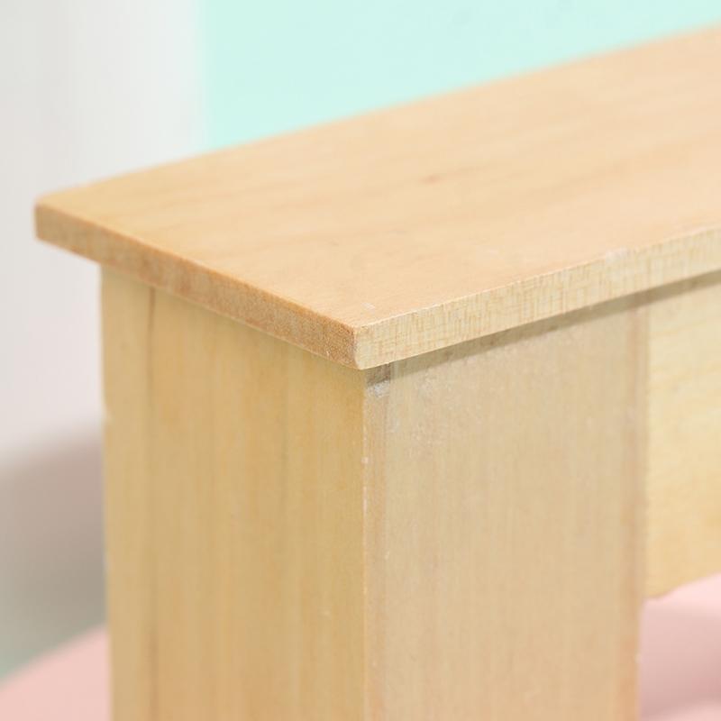 1/12 Dollhouse Miniature Desk With Keyboard And Mouse Wooden Toys Furniture