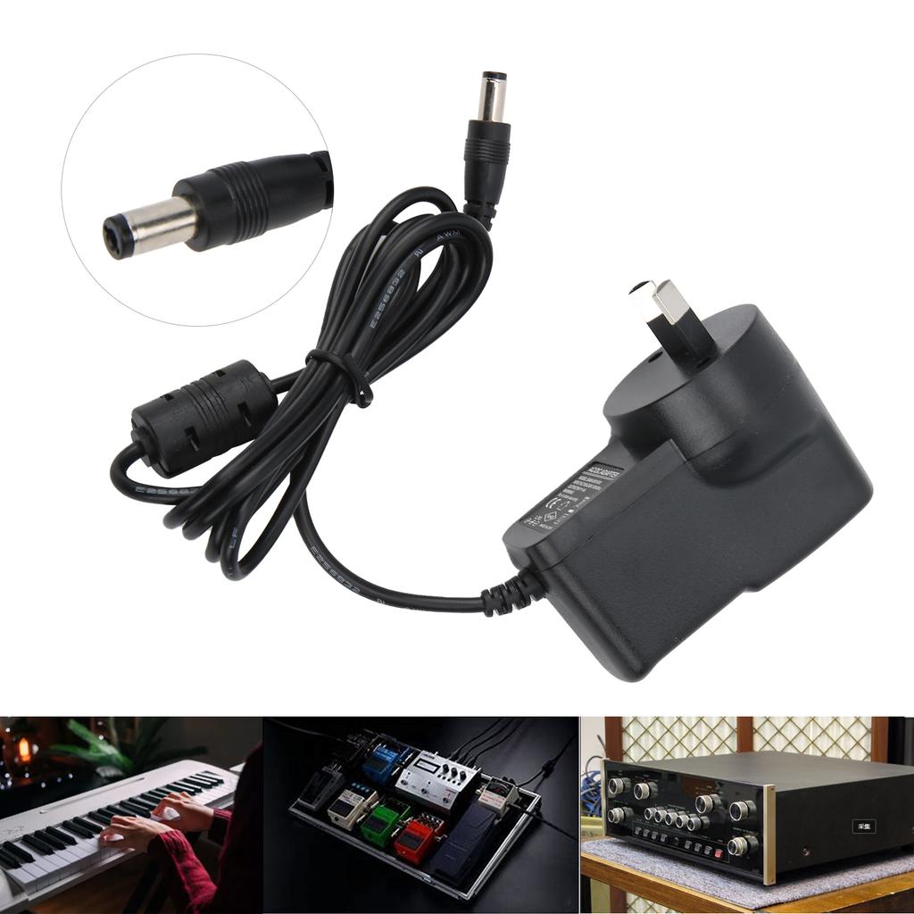 Effect Pedal Power Supply Adapter 9V 1A for Electric Guitar Organ Keyboard Amplifier 100?240VAU