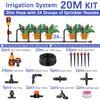 50-5m 1/4" Garden Drip Micro Irrigation 8-hole Adjustable Drippers with Stake 4/7mm Adapter PVC Tubing Automatic Watering System