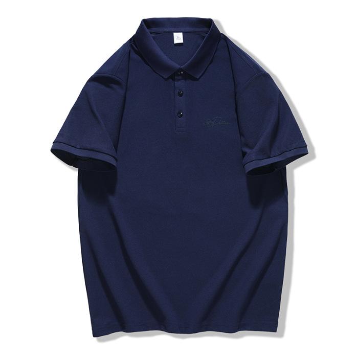 New Summer Polo Shirt Lapel Short Sleeve Button Letter Trendy Top Short Shirt