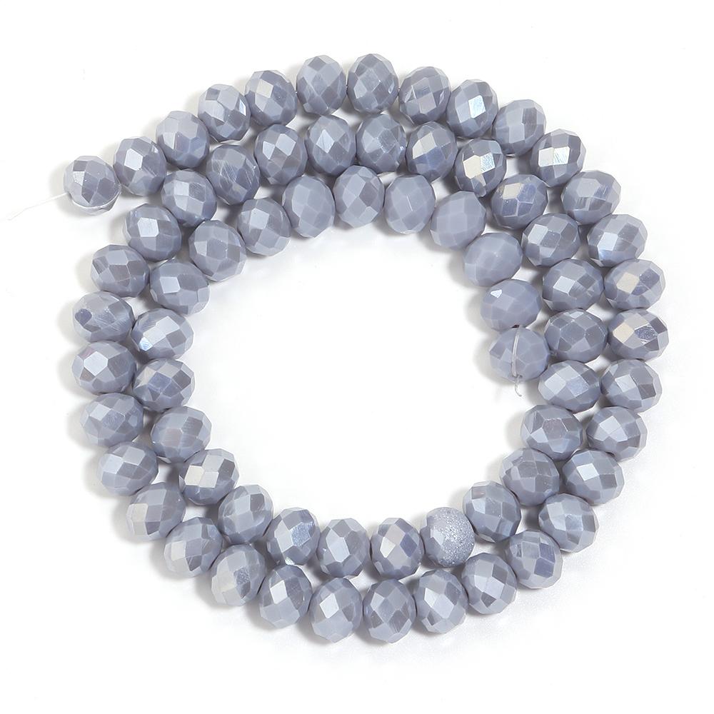 3/4/6/8/10mm Austria Faceted Crystal Beads Grey Porcelain Glass Loose Spacer Beads For Jewelry Making DIY Bracelets Necklace