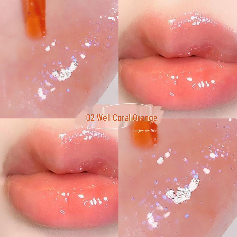 Shimmering Water Glass Lip Gloss: Moisturizing, Rich Shine for Students & Parties