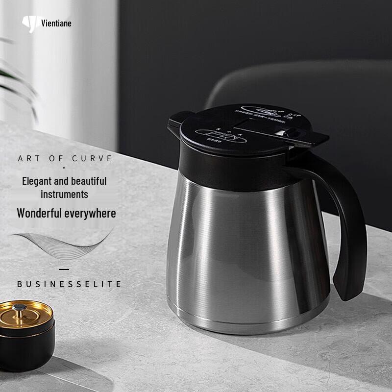 Wanxiang T29 Double-Walled Glass Thermal Bottle with Filter, 1L