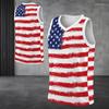 Men Plus Size V Neck Sleeveless Tank Top Black Gold White Butterfly Printed