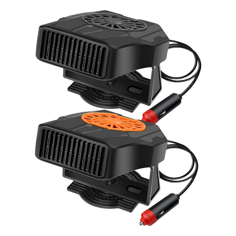 Auto Heater Fan 2 In1 Cooling Heating 12V/24V Portable Auto Windshield Heater Cars Defrosting Defogging Heating Cooling Rotating