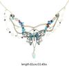 Dainty Butterfly Pendant Tassels Waist Jewelry Dainty Butterfly Pendant Multiayer Waist Chain Elegant Beaded Body Chain