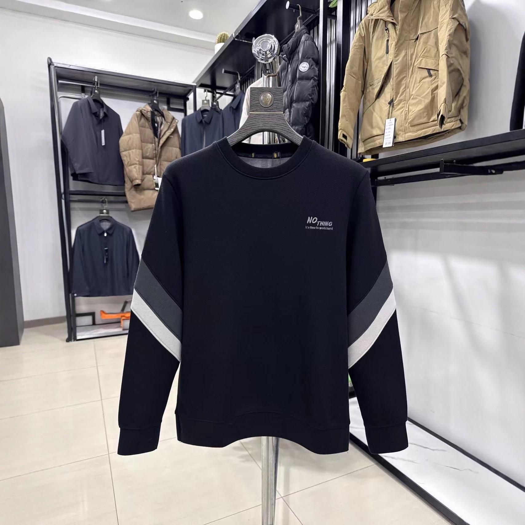 

H Brand Fleece-Lined Color Block Sweatshirt - Warm, Long Sleeve Base Layer for Autumn/Winter Size 170 - 120-135 lbs