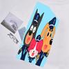 1pc Sheriff Labrador3 Beach Towel, Beach and Seaside Swimming Pool Equipment, Fashion Pattern, Rectangular, Travel Essentials