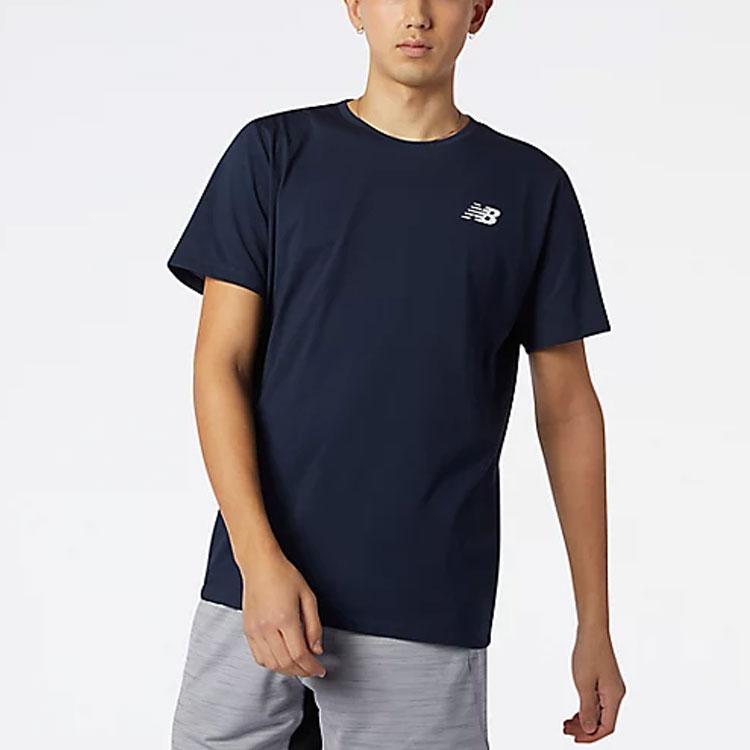 New Balance T Shirt Men's Navy Blue AMT11070-ECL