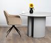 MARKO swivel chair upholstered in ecru fabric