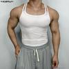 Men Sleeveless Strap Sexy Party Club Semi-Sheer Fitted Tank Tops Undershirts