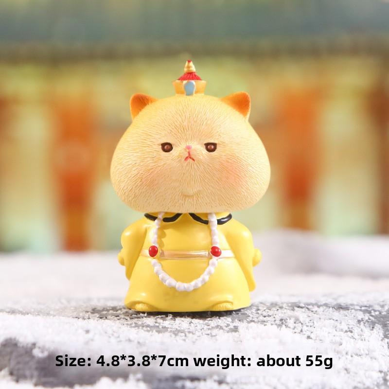 

Cartoon Meow Meow Long Live Figurines Cute Cat Car Figurines Adorable Desktop A
