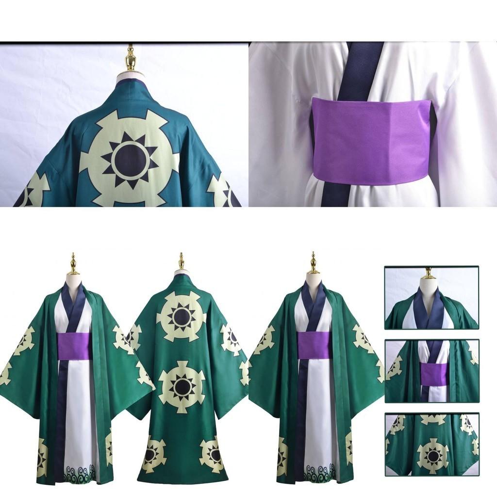 One Piece Roronoa Zoro Wano Country Cosplay Kostým Kimono Pro Muže A Ženy