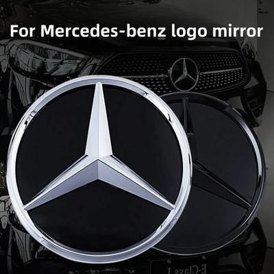 Für Mercedes-Benz W164 ML-Klasse Vor 2013 185mm 3D ABS Logo Der Frontgrill Stern Logo Emblem Spiegel Unterteil