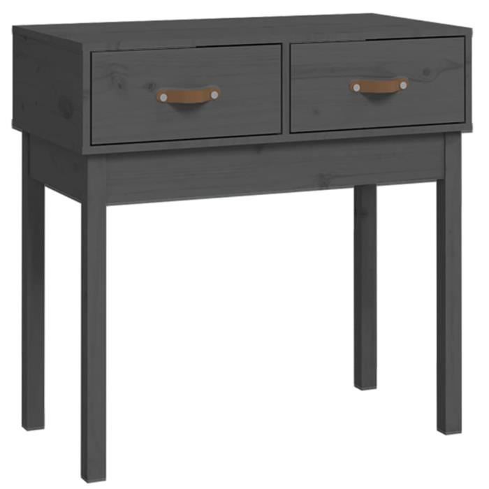 VidaXL Console Table Grey 76.5x40x75 Cm Solid Pine Wood 821751