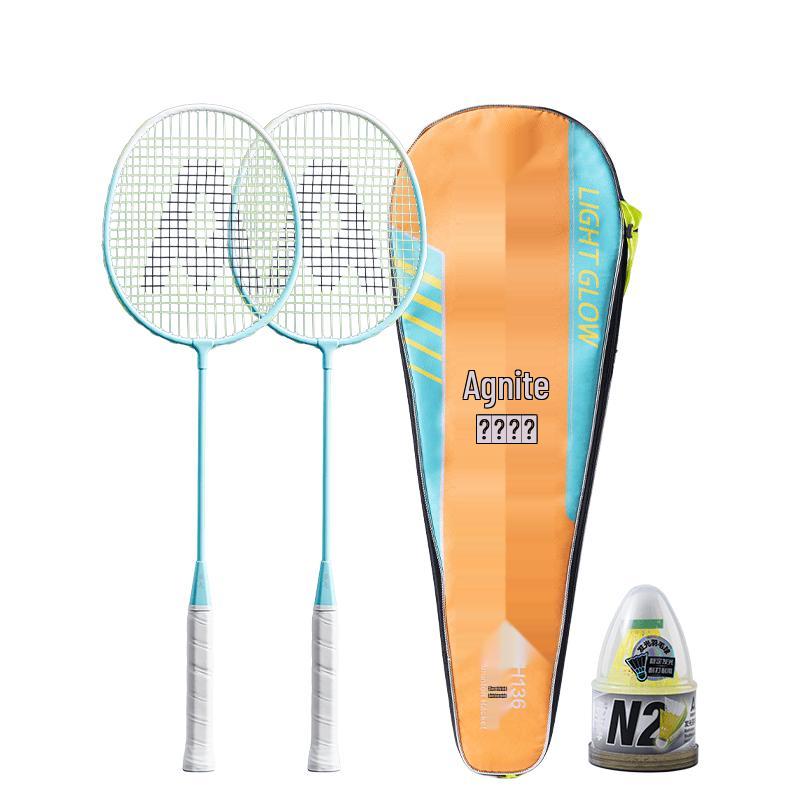 Deli Angenait FH136 Luminous Badminton Racket Double Pair Set
