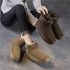 Genuine Leather Thick Soled Snow Boots Cow Suede And Plush Warm Women's Cotton Shoes