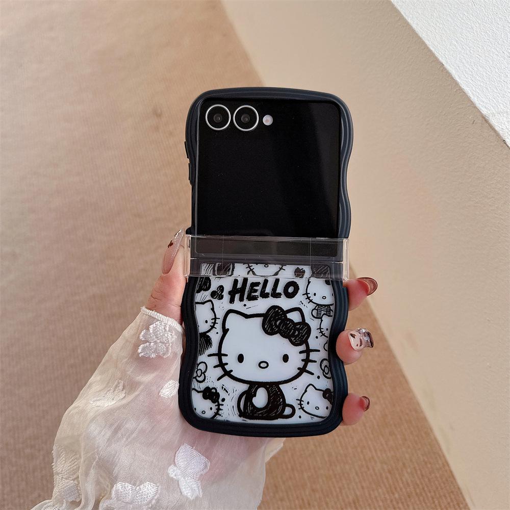 Etui ochronne Hello Kitty do składanego telefonu Samsung Galaxy Z Flip7/6/5/4 z smyczą