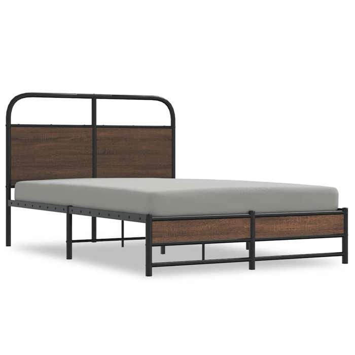 VidaXL Cadre de lit sans matelas 140x200 cm chêne marron 4100483