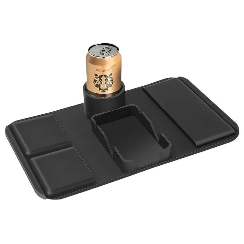 Silicone Sofa Armrest Cup Holder Tray, Sofa Armrest Organizer Bag, Large Capacity Storage for Remote Control & Drinks