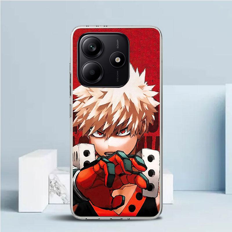 Bakugou Katsuki MHA My Hero Phone Case For Xiaomi Redmi Note 15 14 14S 13 12S 12 Pro Plus 11S 11 11T 11E 10S 10 + Soft TPU Back