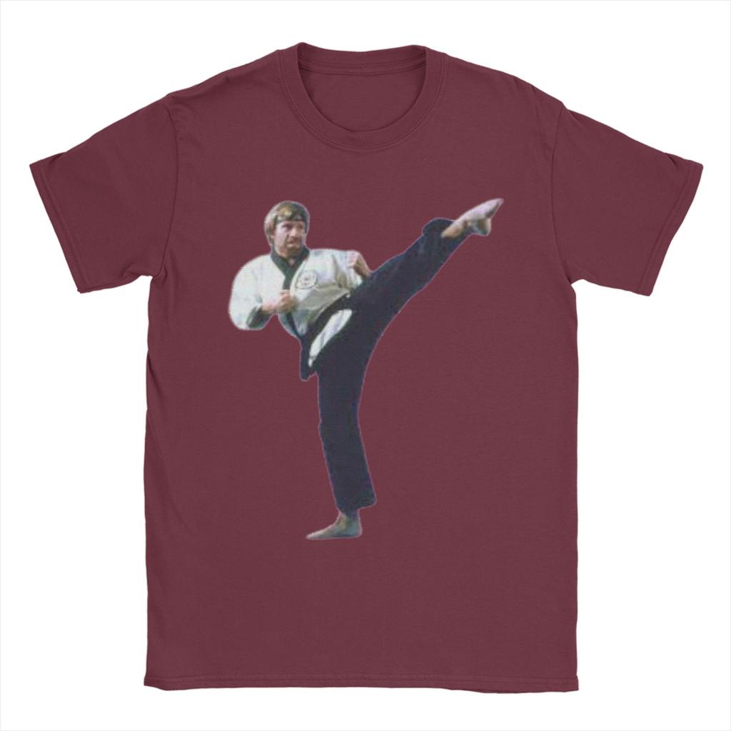Chuck Norris Roundhouse Kick Unleash the Legend Cotton T Shirts Popular Tshirt for Men Beach Awesome Short Sleeve Top Tees