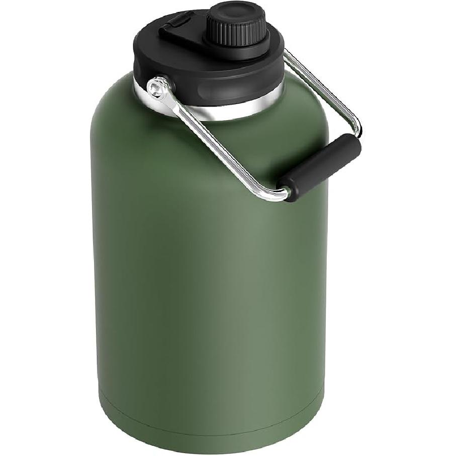 Zenbo One Gallon Jug with Straw, 128 oz Double Wall Vacuum Insulated Sports Water Bottle, Keeps Cold up to 48 Hours, Leak-Proof & Sweat-Proof 128 Ounces