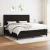 3142043 vidaXL Divan Bed with Mattress Black 200x200 Cm Fabric