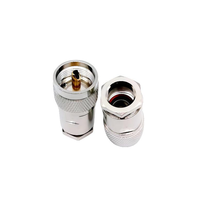 Pure Copper SL16 Male Coaxial Cable Connector for Two-Way Radio, RG8U 50-7 Feeder with Coarse Pin M Mount.