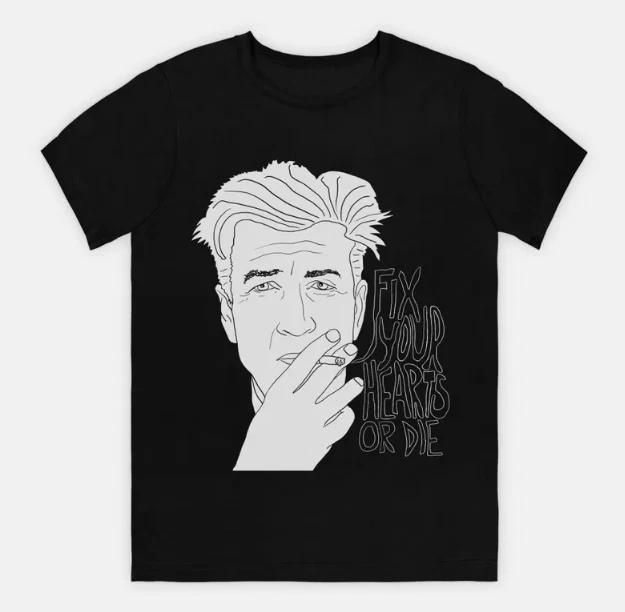 David Lynch Fix Your Hearts Or Die Tee Meme T-Shirt L