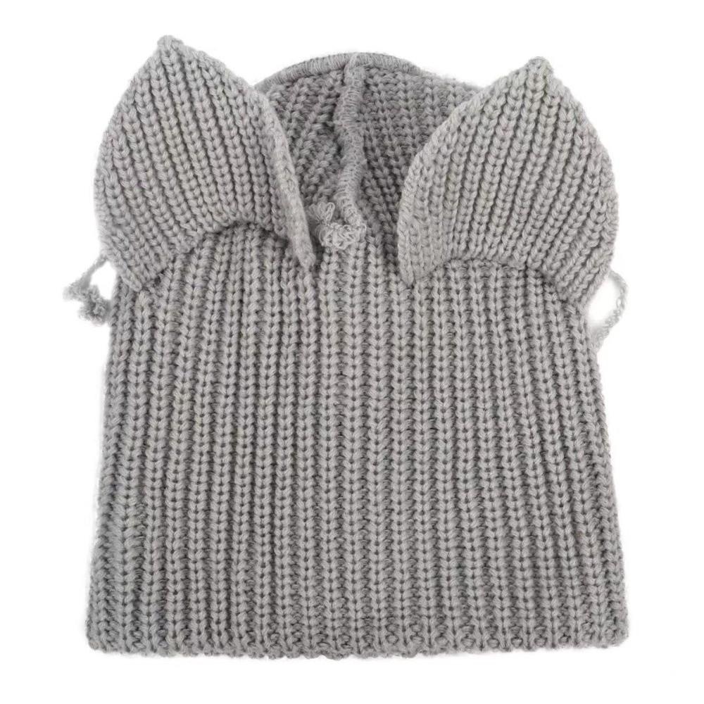 Yarn Knitted Beanie Hat Y2K Harajuku Knitted Skull Cap Gifts Cat Ear Beanie Casual Streetwear