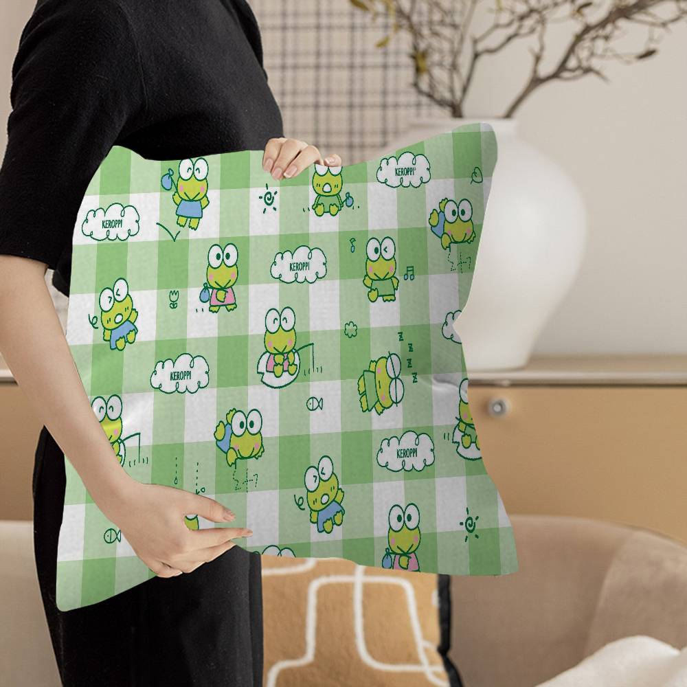 Cartoon KKeroppiS Cute Pillow Cover Sofa Cushion Cover Home Room Decoration Children Gift