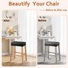 PU Leather Bar Stool Covers Rectangular 100% Waterproof Oilproof Stool Covers Thicker Leather Saddle Stools Slipcover