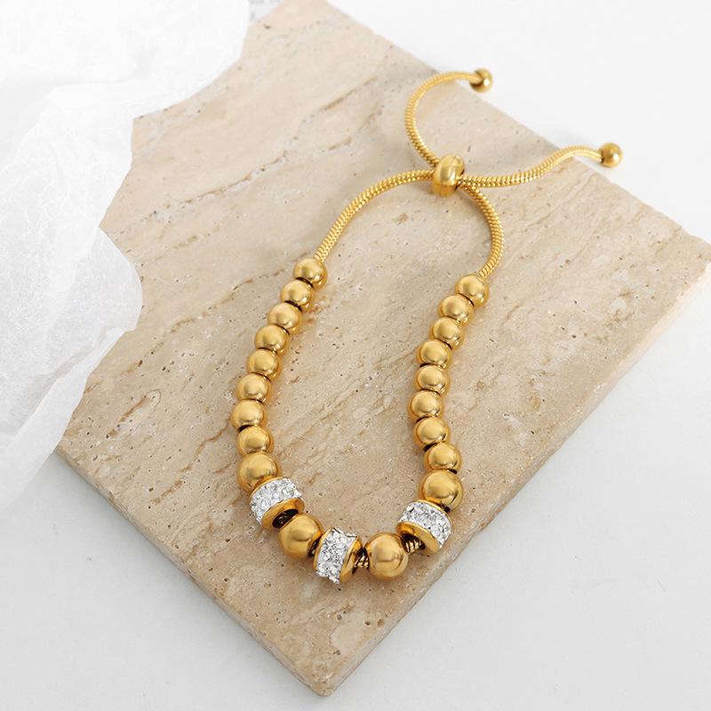 Japanese-Korean Fashion Beaded Bracelet with Diamonds & Rhinestones