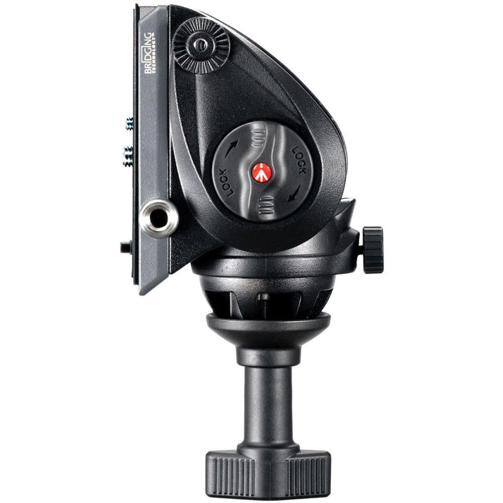 Manfrotto Video MS Type with Lever Rubber Quick Fluid and Dedicated Case Kit, MVK500AM, Lock, Aluminum, 3-Stage, Tip, Shoe, Level, Mechanism,