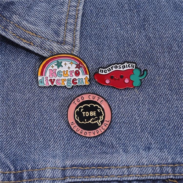 Playful Rainbow Chili Pin Sturdy Metal Badge Adornment Stylish Lapel Pin Accessory Suitable for Everyday Outfits