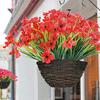 1Pc Artificial Flower Romantic Wear-resistant Plastic Realistic 5 Branches Fake Orchid for Office