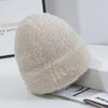 New Hat for Women's Warm Imitation Mink Knitted Hat Korean Style Versatile Windproof Ear Protection Wool Hat Versatile Cold Hat Men