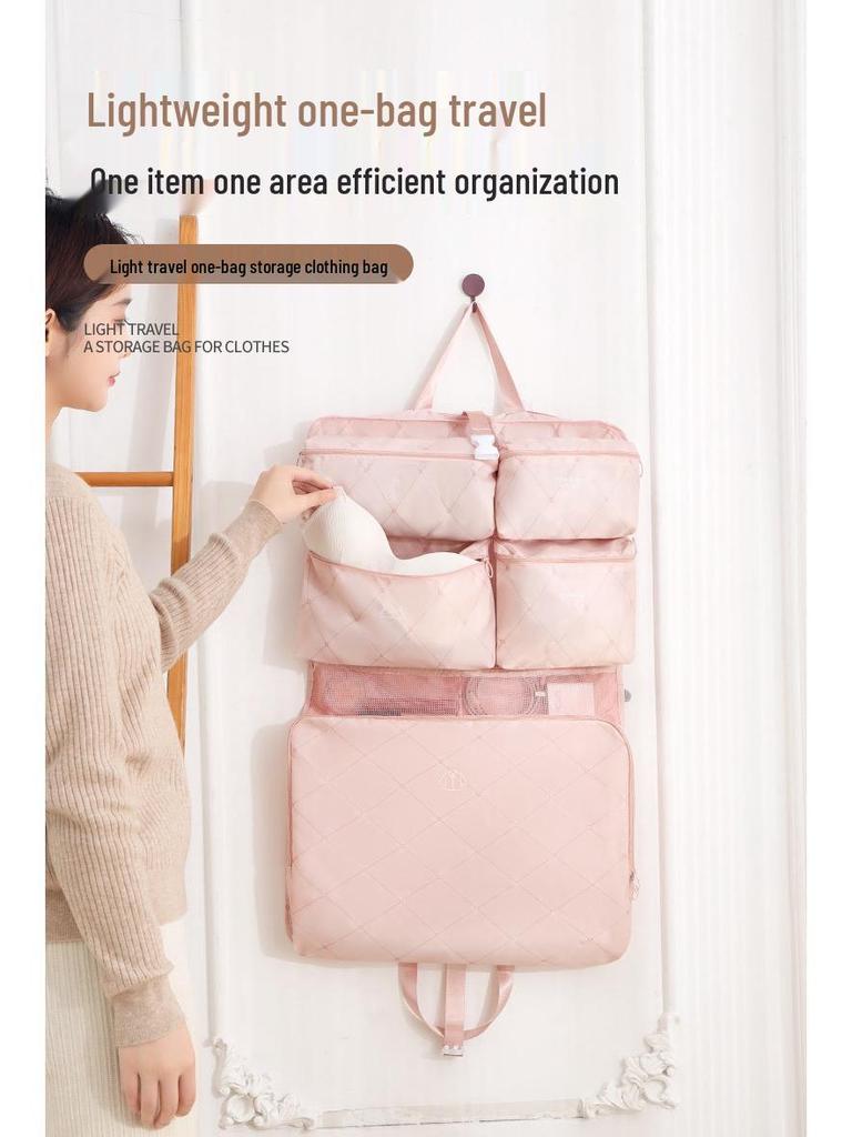 Seven-Piece Travel Organizer Set: Portable Underwear Storage Bags for Business Trips