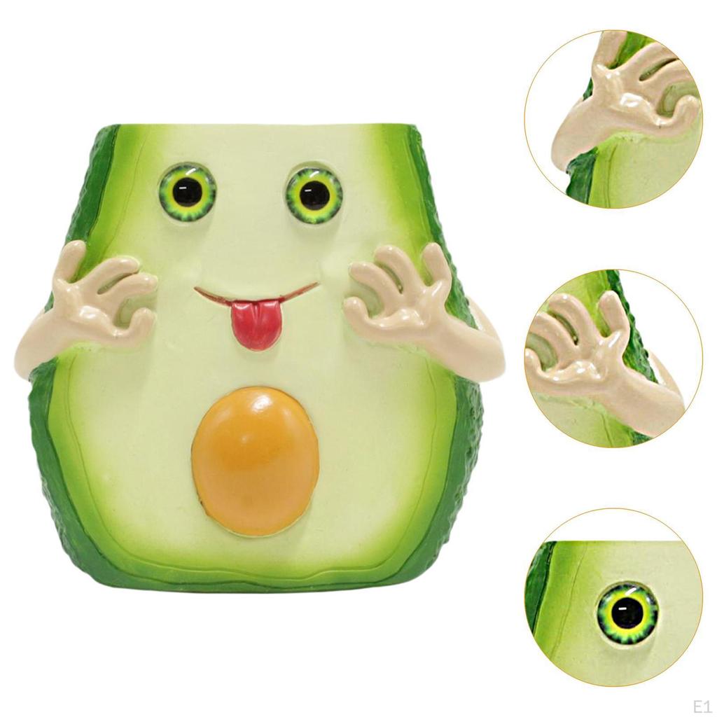 Avocado Flower Pot Makeup Brush Container Indoor Plants Organizer Plant Containers Planters for
