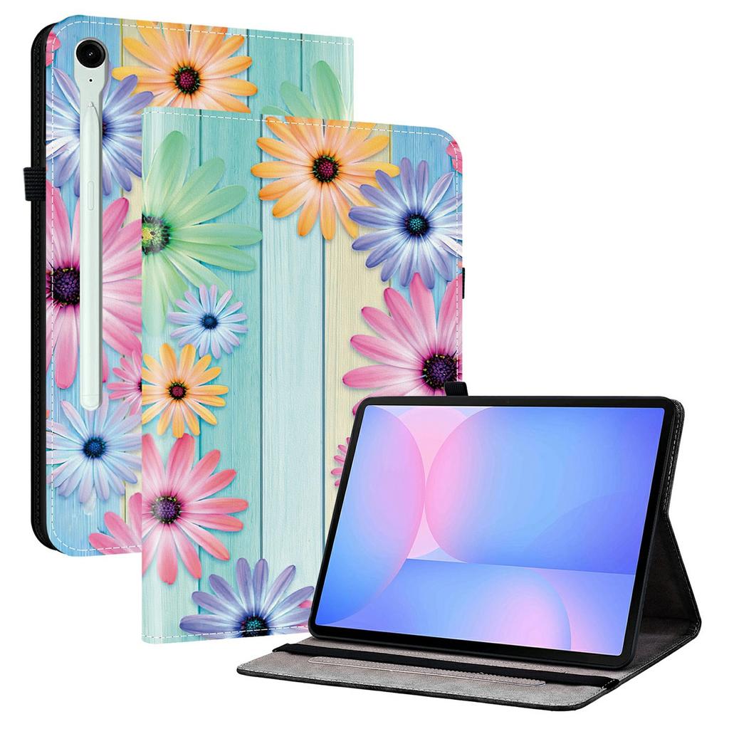 For Samsung Galaxy Tab S10 FE+ Leather Case Pattern Printed Stand Tablet Cover with Card Slots